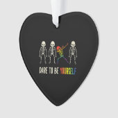 Dare to be uzelf Cute LGBT Pride Ornament (voorkant)