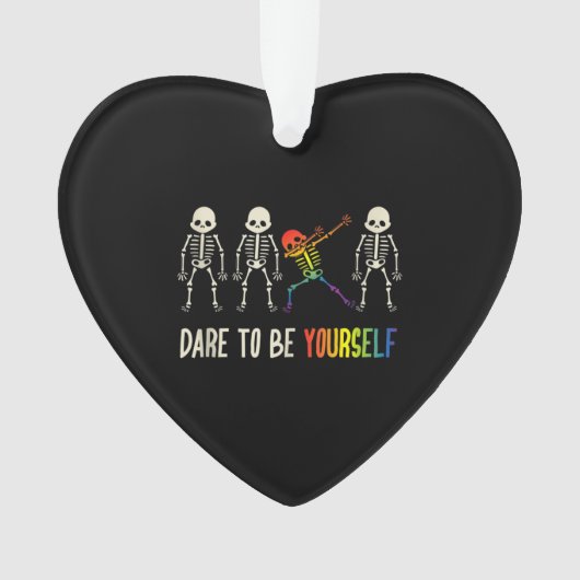 Dare to be uzelf Cute LGBT Pride Ornament (voorkant)