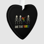 Dare to be uzelf Cute LGBT Pride Ornament (voorkant)