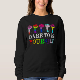 Dare to be uzelf Pride LGBT Maand Parade Rainbo Trui