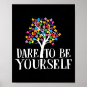 Dare to be you self Puzzle Piece Kind Child Poster (Voorkant)