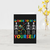 Dare to be Your Autisme Kaart (Gele Bloem)
