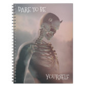 Dare To Be Yourself. Skeleton with horns Notitieboek (Voorkant)