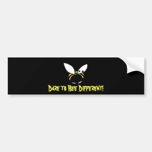 Dare to "Bee" Different! Bumpersticker (Voorkant)