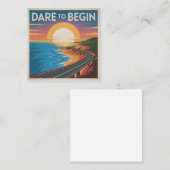 Dare To Begin Vierkante Visitekaartje (Voorkant / Achterkant)