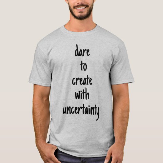 Dare to Creëer Mannen Basic T-Shirt (Voorkant)