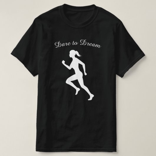 Dare to Dream Athletic Runner Jogger T-shirt (Design voorkant)