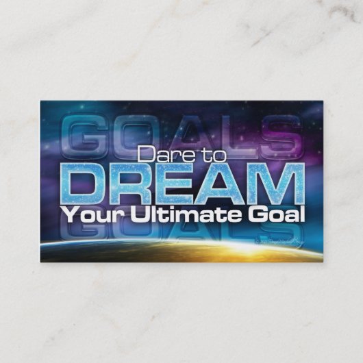 Dare to Dream Goal Card Visitekaartje (Voorkant)