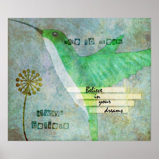Dare to Dream Hummingbird Poster (Voorkant)