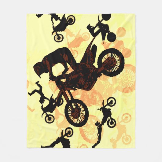Dare to Fly - Motocross Stunts Fleece Deken (Voorkant)