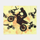 Dare to Fly - Motocross Stunts Fleece Deken (Voorkant (Horizontaal))
