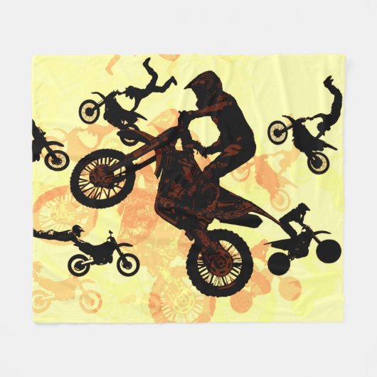 Dare to Fly - Motocross Stunts Fleece Deken (Voorkant (Horizontaal))