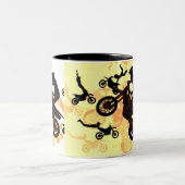 Dare to Fly - Motocross Stunts Tweekleurige Koffiemok (Center)