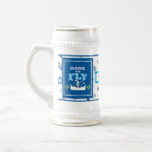 Dare to Fly Mug – Blue Floral Inspirational Patter Bierpul (Links)