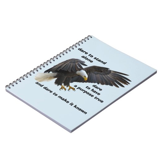 Dare to Stand Alone, American Bald Eagle Edition Notitieboek (Linkerzijde)