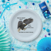 Dare to Stand Alone, American Bald Eagle Edition Papieren Bordje (Feest)