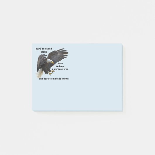 Dare to Stand Alone, American Bald Eagle Edition Post-it® Notes (Voorkant)