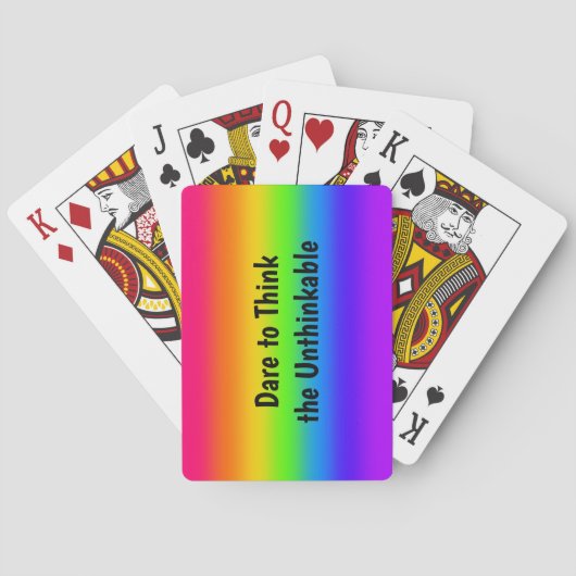 Dare to Think the Unthinable Pokerkaarten (Achterkant)