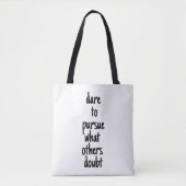 Dare to volgder schouder Canvas tas (Voorkant)
