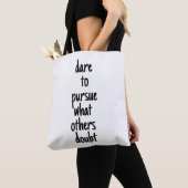 Dare to volgder schouder Canvas tas (Dichtbij)