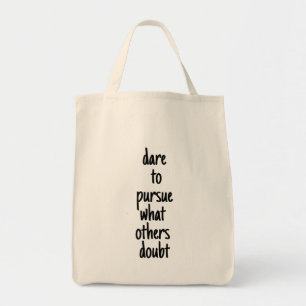 Dare to want Grocery Canvas tas