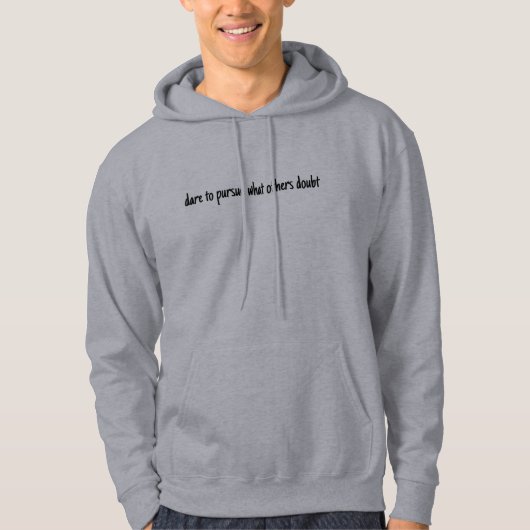 Dare to want Mannen Basic Hoodie (Voorkant)