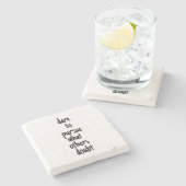 Dare to want Marble Stone Onderzetter (Zijkant)