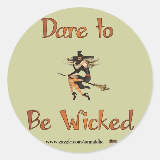 Dare voor schut ronde sticker (Voorkant)