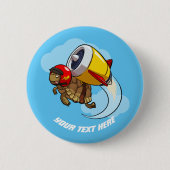 Daredevil Vliegende Schildpad met een Straalpack C Ronde Button 5,7 Cm (Voorkant)