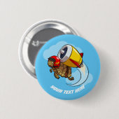 Daredevil Vliegende Schildpad met een Straalpack C Ronde Button 5,7 Cm (Voorkant /achterkant)