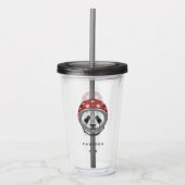 Dareduivel Panda | Jouw namen toevoegen Acryl Drinkbeker (Voorkant)