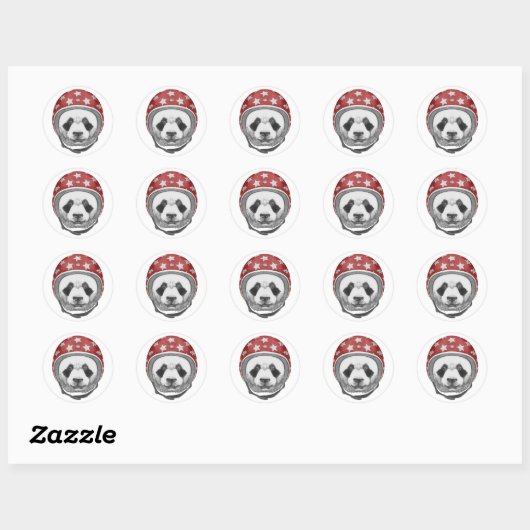 Dareduivel Panda Ronde Sticker (Vel)