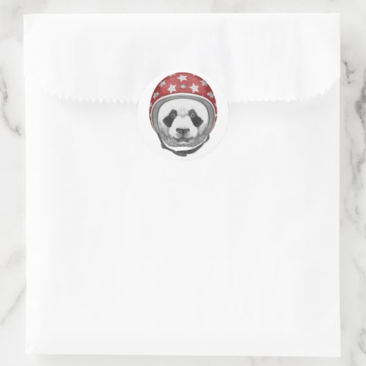 Dareduivel Panda Ronde Sticker (Tas)