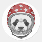 Dareduivel Panda Ronde Sticker (Voorkant)