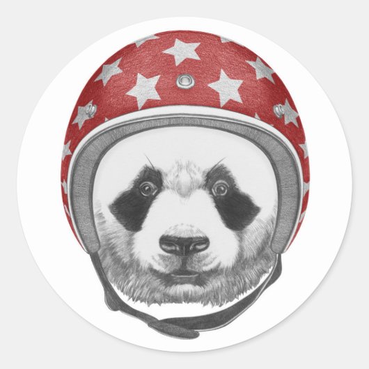Dareduivel Panda Ronde Sticker (Voorkant)