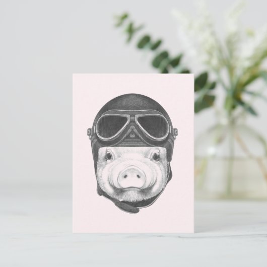 Dareduivel Pig Briefkaart (Staand voorkant)