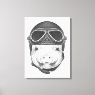Dareduivel Pig Canvas Afdruk