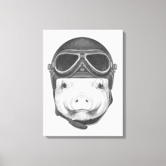 Dareduivel Pig Canvas Afdruk (Voorkant)
