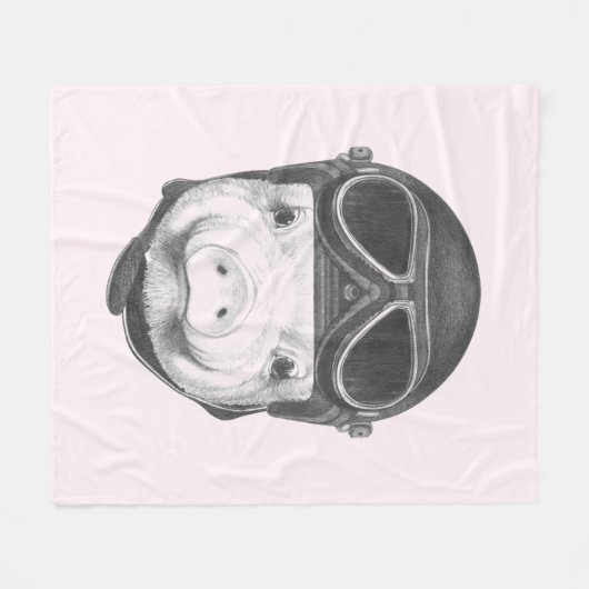 Dareduivel Pig Fleece Deken (Voorkant (Horizontaal))
