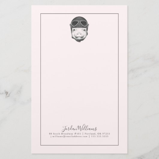 Dareduivel Pig | Jouw namen toevoegen Briefpapier (Voorkant)