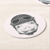 Dareduivel Pig Ronde Kartonnen Onderzetter (Gebogen)