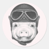 Dareduivel Pig Ronde Sticker (Voorkant)
