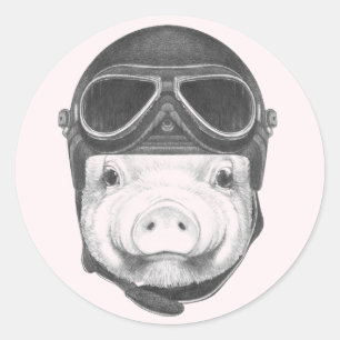 Dareduivel Pig Ronde Sticker