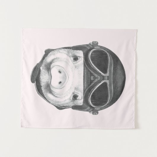 Dareduivel Pig Wandkleed (Voorkant (horizontaal))