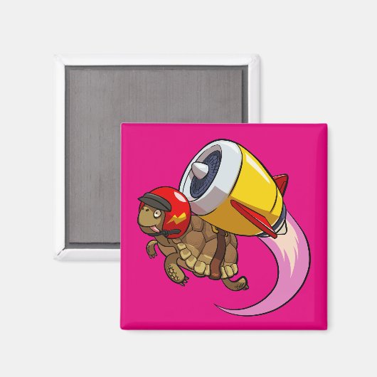 Dareduivel vliegende schildpad met een Jet Pack Ca Magneet (Voorkant / Achterkant)