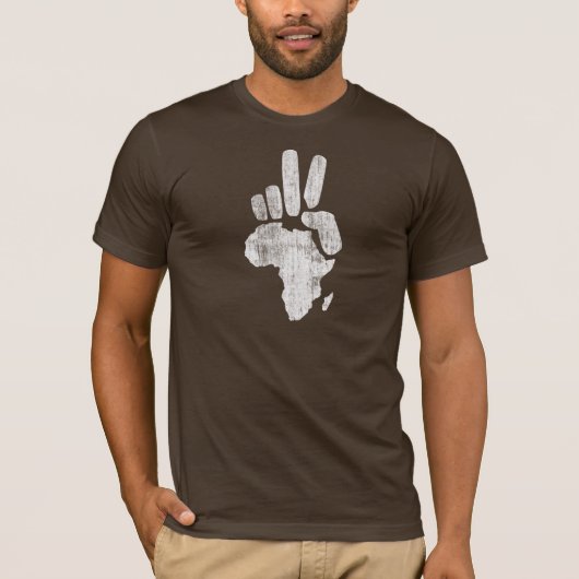 darfur africa vredeshand t-shirt (Voorkant)