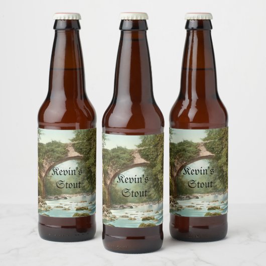 Dargle Bridge in Ierland op maat Bier Etiket (Flessen)