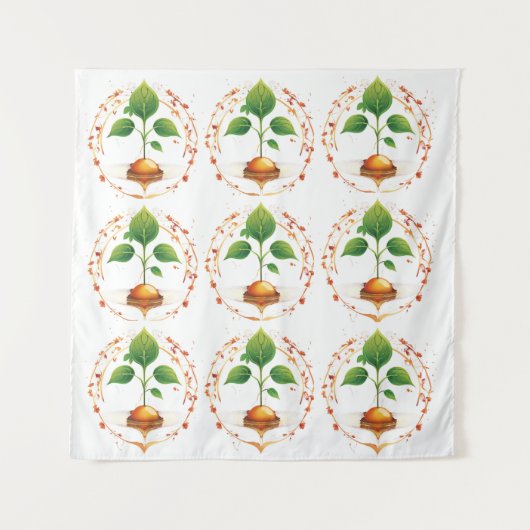 Dari Benih Menuju Kehidupan Baru Dekorasi Pernikah Wandkleed (Voorkant)