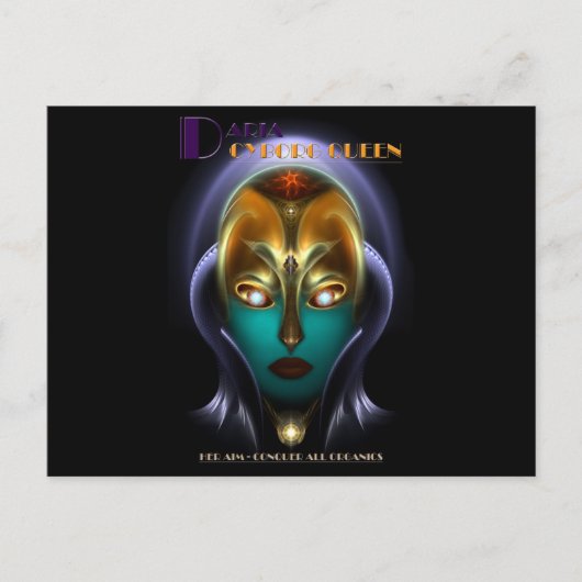 Daria Cyborg Queen Briefkaart (Voorkant)