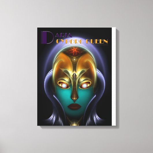 Daria Cyborg Queen Canvas Print (Voorkant)